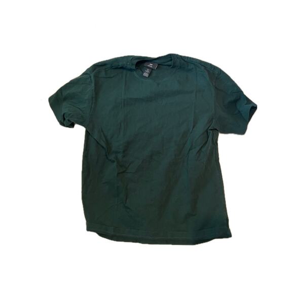 H&M Heavy Thick Loose Fit Green T-Shirt Mens S - Picture 1 of 3